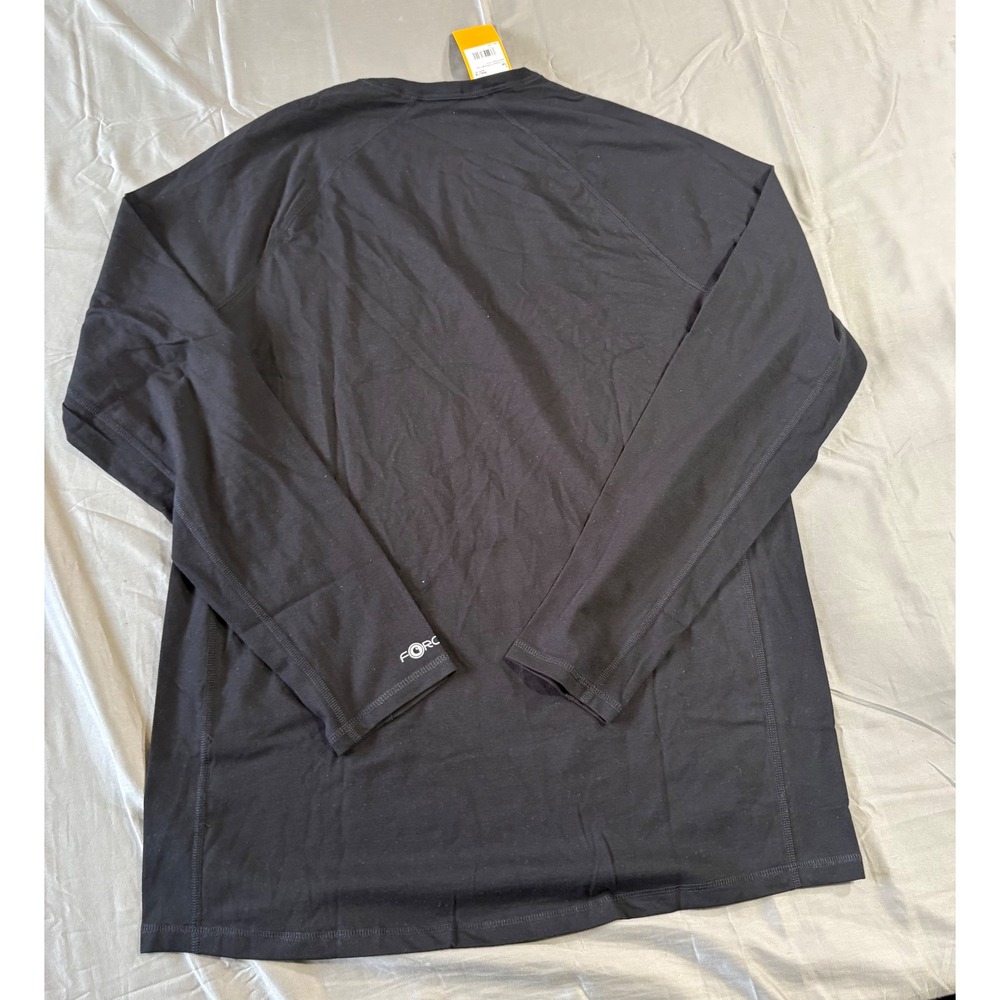 Carhartt Force Relaxed Fit Midweight Long Sleeve Pocket T-Shirt Black L Tall NEW - Picture 2 of 7
